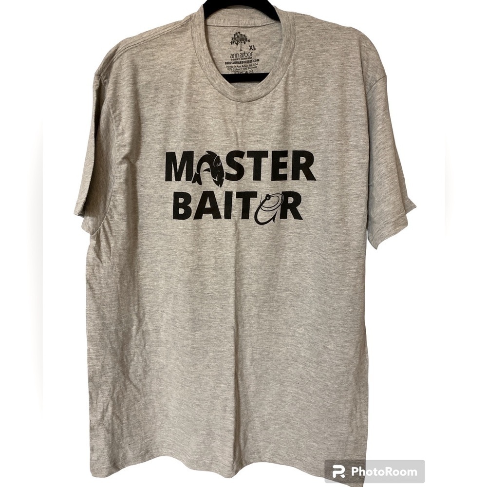 Ann Harbor T-shirt Co novelty top Master Baiter tee Sz XL   D-08